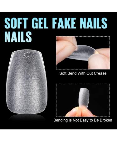 TOMICCA Short Coffin Nail Tips Clear Nail Tips Natural False Nails Coffin French Acrylic Nails Artificial Nails Tips for Girls Women (240 Pcs 15 Sizes) 1.Short Coffin - Buy Online on SooperMarket.com