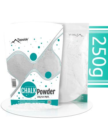 TOPSIDE Chalk Powder - pure magnesium carbonate powder for climbing gym weight training 250g Chalk Powder