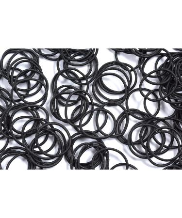 100 PCS Youxuan Small Hair Elastics for Girls - Soft & Comfy Black Rubber Bands - Buy Online on SooperMarket.com