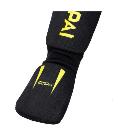 Combat Sports Washable MMA Shin & Instep Guards - Premium Leg Protective Gear for Wrestling, Sparring, Muay Thai, Kickboxing & Karate - Black Pink, Medium - Buy Online on SooperMarket.com