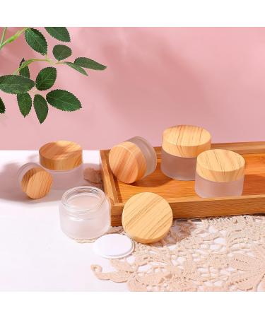 30ml Frosted Glass Cosmetic Containers with Leakproof Lids - 4 Pack - Ideal for DIY Makeup, Lip Scrub, Lotions, and Eye Creams - Buy Online on SooperMarket.com