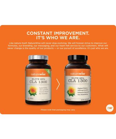 NatureWise Elite CLA 1300: Maximum Potency Workout Supplement for Muscle Retention & Growth - 95% CLA Safflower Oil, Non-Stimulating & Gluten Free - 1 Month Supply (90 Count) - Buy Online on SooperMarket.com