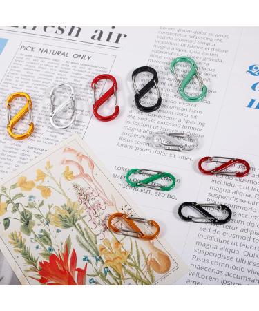 10 Pack Metal S Carabiners - 50mm/40mm Double Carabiner Snap Hooks for Camping Hiking & Home - 5 Color Options - Buy Online on SooperMarket.com