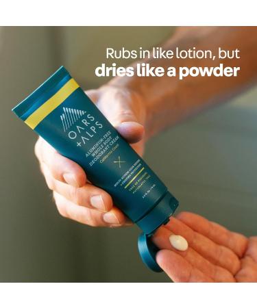 Oars + Alps Whole Body Deodorant Cream For Men - Multi-Action Odor Defense - Aluminum Free Baking Soda Free Anti-Chafe - 2.5 Ounce Tube - California Coast - Buy Online on SooperMarket.com