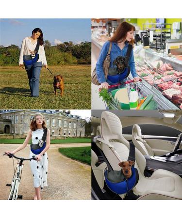 Puppy Pet Sling Carrier for Small Dogs and Cats - Breathable Mesh Papoose Pouch Tote with Adjustable Shoulder Strap - Safety Pet Bag for Daily Walking - Up to 10lbs - Black - Buy Online on SooperMarket.com