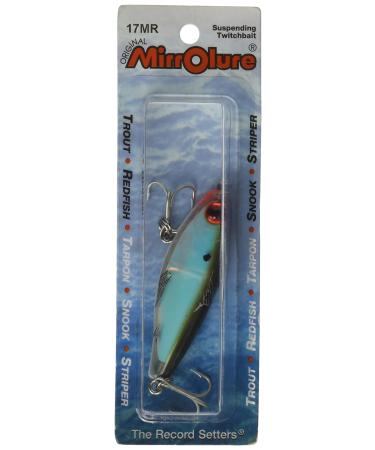 MirrOLure Mirrolure 17 Mr Mirrodine Suspend Twitchbait Silver 25 8 in 3 Oz Green Bk/White/Silve 2 5/8in 3/8 oz
