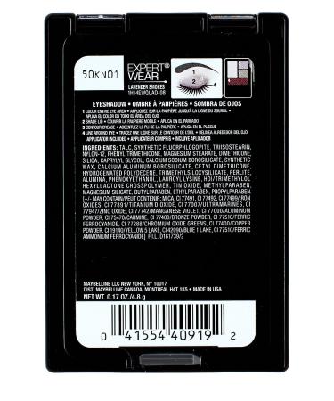 Maybelline Expert Wear Eyeshadow Quad Lavender Smokes 0.17 oz - Long-lasting Eye Makeup - Buy Online on SooperMarket.com