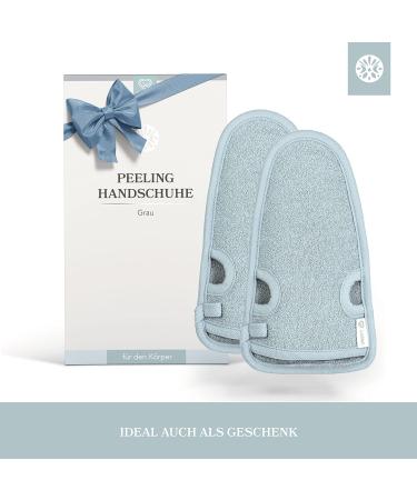 Shop Lowell 2-Piece Exfoliating Peeling Glove Set for Body & Face - Hammam Glove Bonus Peeling Guide & Suction Cups - Gray - Buy Online on SooperMarket.com
