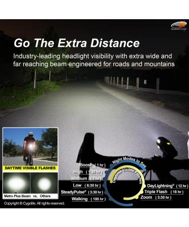 Cygolite Metro Plus 800 & Hotshot Pro 150 USB Rechargeable Bicycle Light Combo Set - Black/Red - Buy Online on SooperMarket.com