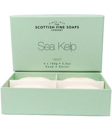 Scottish Fine Soaps Sea Kelp Varech Soap 4 x 100g - Natural Seaweed Cleansing Bars - Buy Online on SooperMarket.com