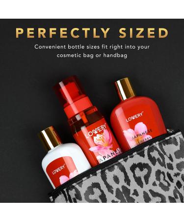 Japanese Cherry Blossom Bath and Body Gift Set - Spa Essentials for Men & Women | Natural Extracts Vitamin E & Shea Butter | Travel Self Care Kit - Buy Online on SooperMarket.com