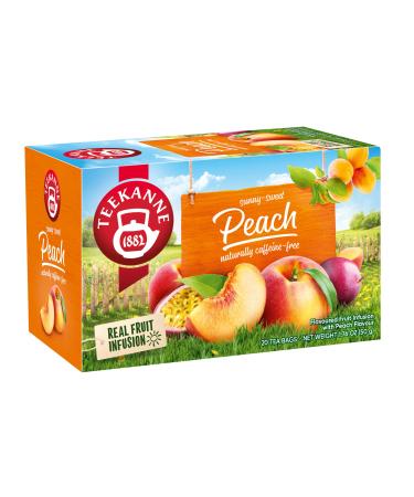 Teekanne Peach and Passion Fruit All Natural Real Fruit Tea Infusion Sunny Sweet 20 Teabags