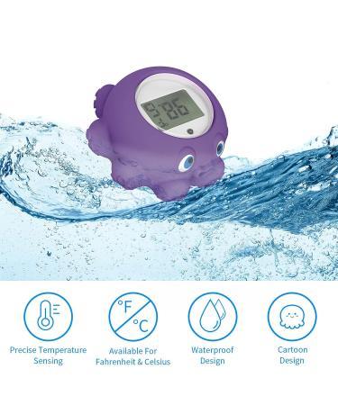Baby Bath Thermometer - Cute Octopus Floating Toy with Intelligent Timing Alarm - Buy Online on SooperMarket.com