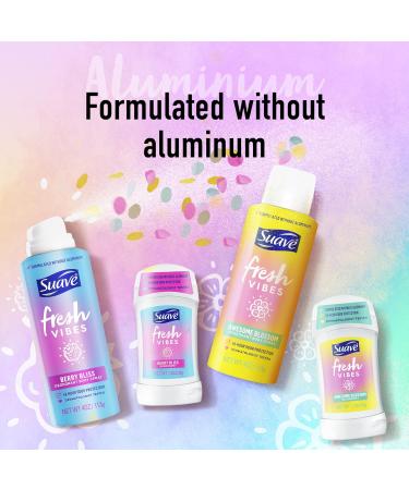 Suave Fresh Vibes Deodorant Stick Aluminum Free 48 Hour Deodorant Protection Awesome Blossom Dermatologist Tested Body Deodorant 1.2 oz - Buy Online on SooperMarket.com