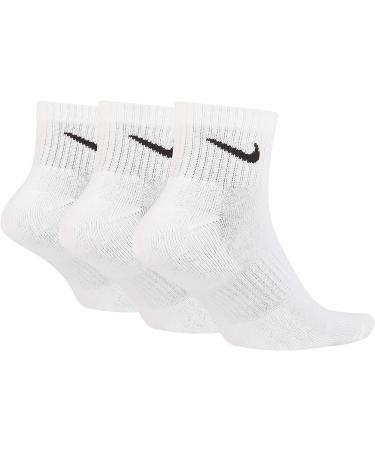 Nike Everyday Cushion Ankle Training Socks (3 Pack) - White/Black, Medium Size - Buy Online on SooperMarket.com