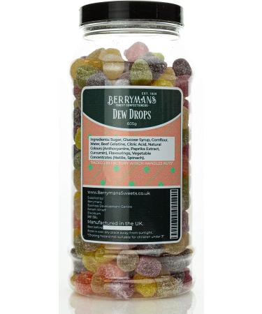 Original Dew Drops Retro Jelly Sweets Gift Jar By Berrymans Sweet Shop - Classic Sweets Traditional Taste. - Buy Online on SooperMarket.com
