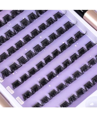 90 Clusters DIY False Eyelashes Kit - Reusable Soft Natural Russian Lashes Extensions - Clear Glue Included - 10-16mm C CC D Curl - Buy Online on SooperMarket.com