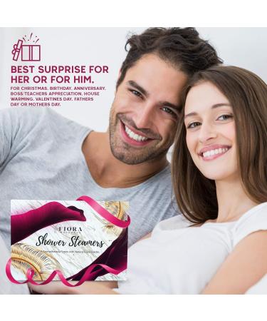 Fiora Naturals Shower Bombs: 12 Aromatherapy Vapor Tablets for Women | Stress Relief Essential Oil Shower Steamers | Spa Bath Bomb Gift - Buy Online on SooperMarket.com