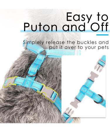 Thinkpet No-Pull Dog Harness Leash Set - Breathable Padded Reflective Safety Harness for Small Medium Large Dogs - Adjustable Running Harness (1 Pack) - Blue - Buy Online on SooperMarket.com