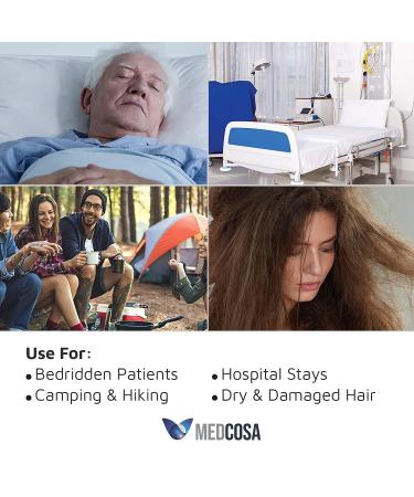 No Water Shampoo Caps for Elderly & Bedridden | Aloe, Vitamin E & Chamomile | 5-Pack - Medcosa - Buy Online on SooperMarket.com