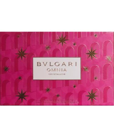 Bvlgari Omnia Crystalline for Women - 3 Pc Gift Set 3.4oz EDT Spray 0.5oz EDT Spray 2.5oz Body Lotion