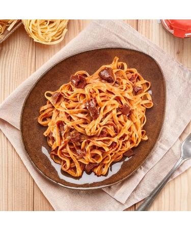 Double Portion Pasta Recipe Kit - Fettuccine with Porcini Mushroom Sauce | Gourmet Italian Artisan Dried Egg Pasta and Italian Sauce | Ready in 6 Minutes - Buy Online on SooperMarket.com
