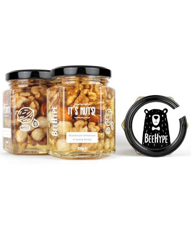 BeeHype - It's Nuts! Mixed Nuts in Pure Raw Acacia Honey with Natural Enzymes Vitamins Minerals Antioxidants and 14g of Protein Per Jar 6 x 215g It's Nuts! Pack of 6 - Buy Online on SooperMarket.com