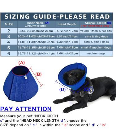Breathable Mesh Elizabethan Collar Size 6 Blue - Adjustable E-collar for Dogs, Cats, Rabbit - Quicker Healing, Anti-Bite/Lick - Easy Eat/Drink - Buy Online on SooperMarket.com