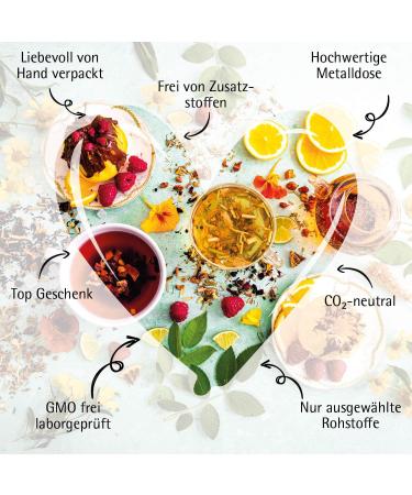 Hallinger's Love Mix - Loose Rooibos Tea with Raspberry & Vanilla | Perfect Mother's Day & Father's Day Gift | 120g Can - Wedding & Anniversary Ideas - Buy Online on SooperMarket.com
