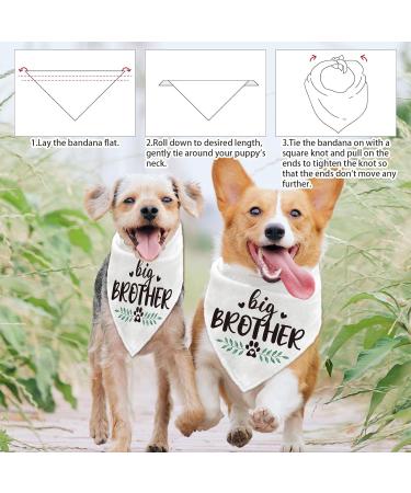 Arricraft Big Brother Pet Bandana - White Cotton Triangle Scarf for Dogs and Cats 55x55x78cm - Buy Online on SooperMarket.com