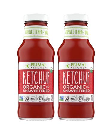 Primal Kitchen Organic Unsweetened Ketchup, Whole30 Approved, Paleo Certified, and Keto Certified, 11.3 Ounces, Pack of 2