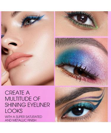 Joyeee Liquid Eyeliner 6pcs Colored Eye Liner Eyeliner Pencil Brown Blue Red White Green Glitter Eyeliner Set Waterproof Smudgeproof Long Lasting Pigmented Gel Eyeliner Make Up for Girl Women Gift #037 - Buy Online on SooperMarket.com