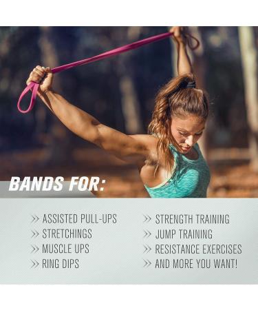 RitFit Pull Up Assist Band - Premium Resistance Band for Pull Up Assistance & Resistance Training | #9 Pink (20-60 lbs) - Perfect for Stretching & Powerlifting - Buy Online on SooperMarket.com