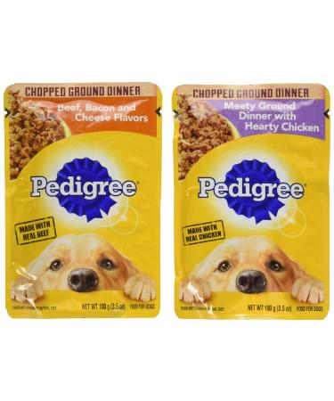 Pedigree Chice Cuts In Gravy 8 Pouch Variety Grilled Chicken Flavor In Sauce, 4-Filet Mignon Flavor In Gravy, 4 Piece