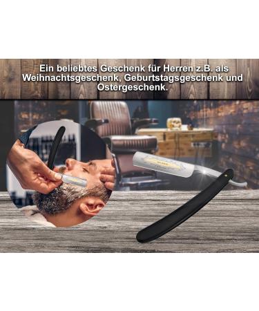 Premium 3-Piece SOLINGEN Shaving Set - Gold Etched Razor Hollow Grind Leather Strop & Paste - International Shipping Available - Buy Online on SooperMarket.com