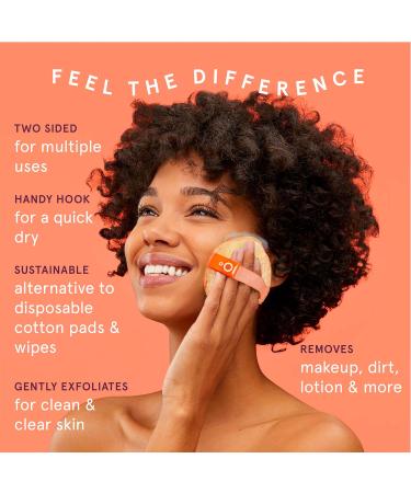 Cleanlogic Dual-Texture Facial Buffers for Sensitive Skin - Makeup Remover & Exfoliator | Vegan-Friendly - Pack of 9 - Buy Online on SooperMarket.com