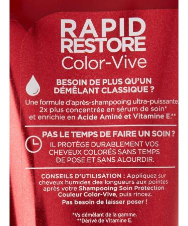 L'Or al Paris Els ve Rapid Restore Color-Vive Conditioner - Long-lasting Protection - 180 ml | International Shipping Available - Buy Online on SooperMarket.com