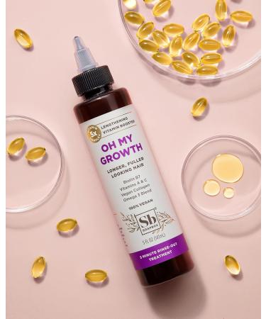 Soapbox Oh My Growth Lengthening Vitamin Booster Treatment - Biotin Vegan Collagen & Vitamins A & C 5oz | Vegan & Cruelty-Free Hair Growth Solution for All Hair Types - Buy Online on SooperMarket.com