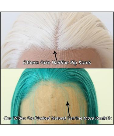 Emerald Green Synthetic Lace Front Wig - Long Straight Teal Wig for Black Women - Buy Online on SooperMarket.com