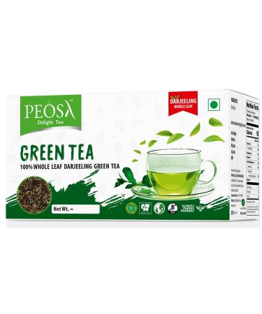 Peosa Delight Tea - Green Tea Darjeeling Loose tea 100% Whole Leaf Green Tea No Artificials Green Tea Loose Leaf 3.17 Oz Box 36 tea bags