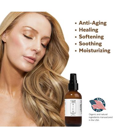 CSM RICH Organic Moisturizing Face & Eye Cream | Vitamin C B5 Ceramides | Anti-Aging Natural Skin Care | Day & Night Lotion - Made in USA - Buy Online on SooperMarket.com