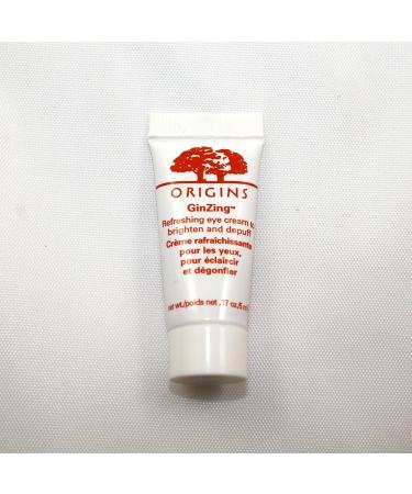 Origins GinZing Refreshing Eye Cream Brighten Depuff 0.17 Ounce Deluxe Travel Size