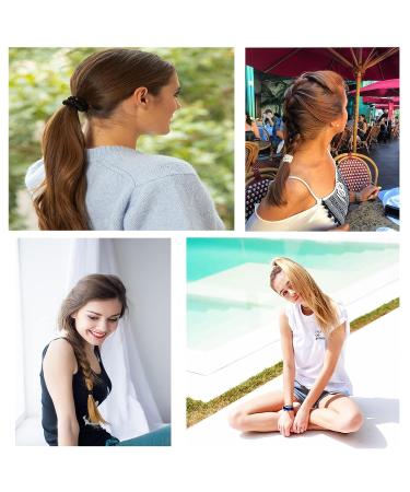 AXEN 8PCS Elastic Hair Ties for Women Girls - Soft Cotton Bands for Thick and Curly Hair - Mixed Colors - Buy Online on SooperMarket.com