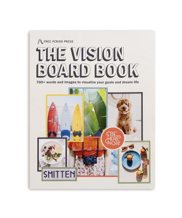 Free Period Press Vision Board Book, 700+ Words & Images in All Categories, for Visualizing Your Life Goals & Dreams, Playful, Stylish and Diverse Pictures for Collage Making & Scrapbooking Adults