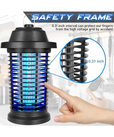 Horyii Bug Zapper Outdoor - Mosquito & Fly Killer for Backyard Patio - Indoor & Outdoor Mosquito Zapper - Black - Buy Online on SooperMarket.com