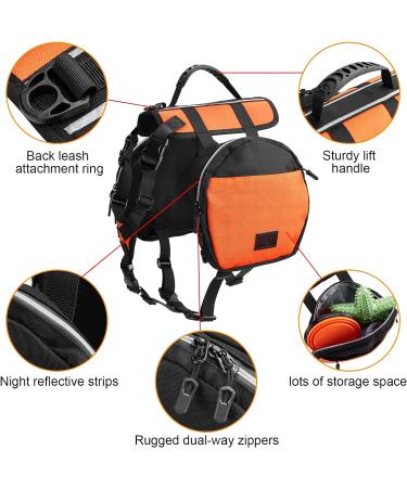 Ownpets Dog Backpack Saddlebag with Adjustable Strap Waterproof and Lightweight Dog Saddle Bag Harness Dog Pack Hound for Camping Traveling and Hiking M size - Buy Online on SooperMarket.com