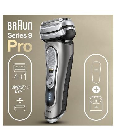 Braun Series 9 Pro 9465cc Electric Razor for Men - Wet & Dry Shaver with ProLift Beard Trimmer and SmartCare Center - Noble Metal - Buy Online on SooperMarket.com