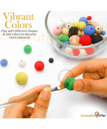 Innovative Offer: 510 Pcs Wooden Beads with Jute Twine - 6 Sizes Unfinished Wood Beads for Crafts - Ideal for Jewelry Making, Garland, and DIY Projects - Buy Online on SooperMarket.com
