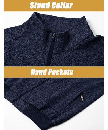 MAGNIVIT Men's Navy Blue Tracksuit Set - Small | Full Zip Athletic Jogging Sweatsuit - Buy Online on SooperMarket.com
