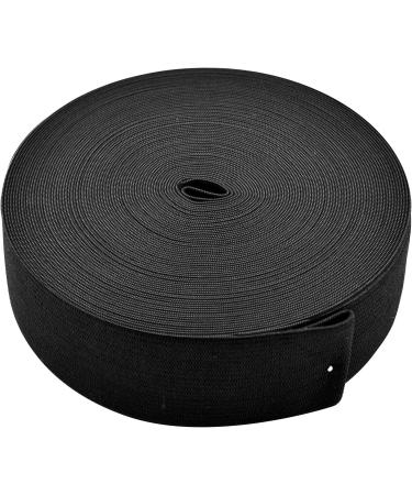 DuraCoin Elastic Bands - 20 Yard x 1.5 inch Black Elastic for Sewing, Knitting, Wig Making, and Spool - Buy Online on SooperMarket.com
